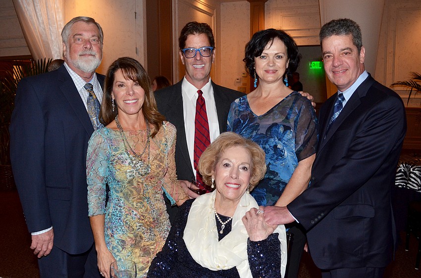 Tim and Janice Radder, David Peterson, honoree Lee Peterson, Tatyana Lukovsky and Jeff Peterson