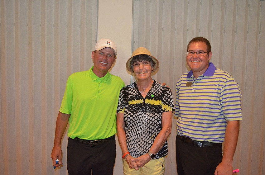 Director of Golf Terry O’Hara, President Carol Meese and Assistant Golf Professional Bob Bruso