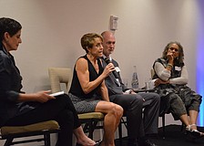 The panel included POD founder and President Nancy Parrish, retired Navy Lt. Paula Coughlin, POD President Don Christensen and Charlayne Hunter-Gault.