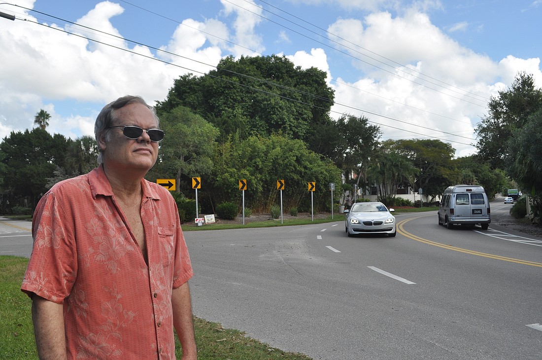 Bay Island resident Phil Agnes agrees that some improvements need to be made at the intersection of Siesta Drive and Higel Avenue â€” a hot spot for accidents caused by speeding, among other factors â€” but he says the roundabout and commercial zoning suggest