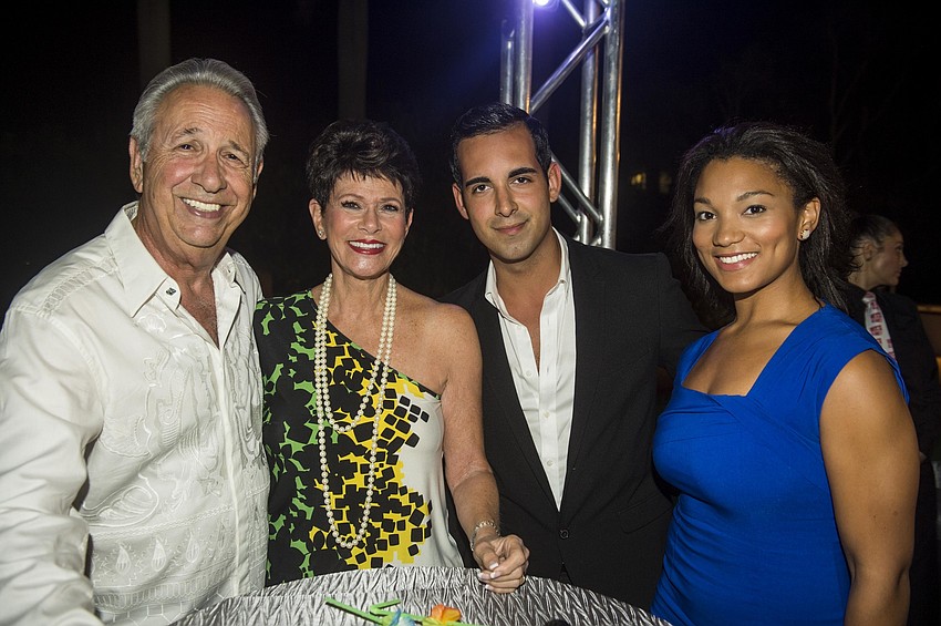 Jerry and Wendy Feinstein with West Side Story Stars Andrés Acosta and Mary Antonini (