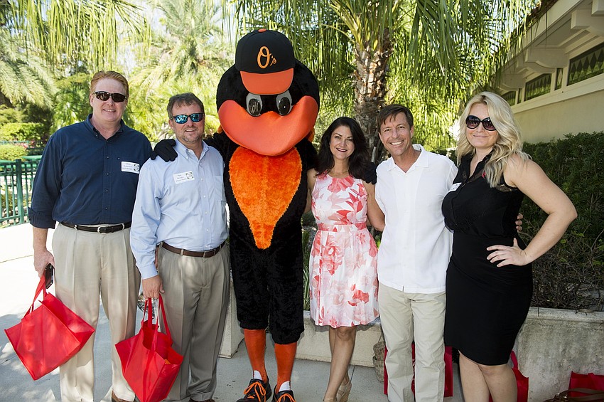Chris Robertson, Pete Norden, the Orioles Bird, Christina Crane, David Jones