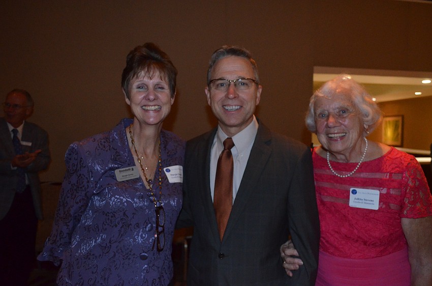 Margie Genter, the Rev. Art McClellan and JoRita Stevens