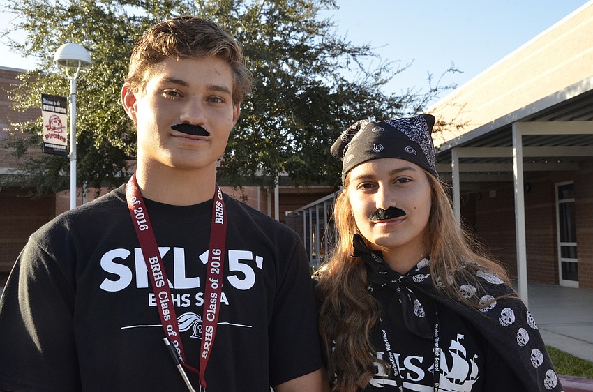 Brother and sister Domenic and Francesca Aluise got mustachio'd for spirit day.