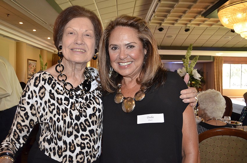 Helen Martin, past president, and Dodie Shuert, co-host of the fashion show