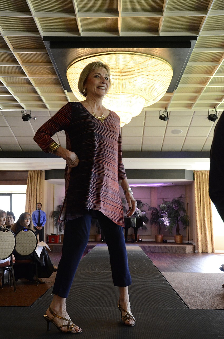 Peggy Fainelli models a Clara Sun Woo tunic.