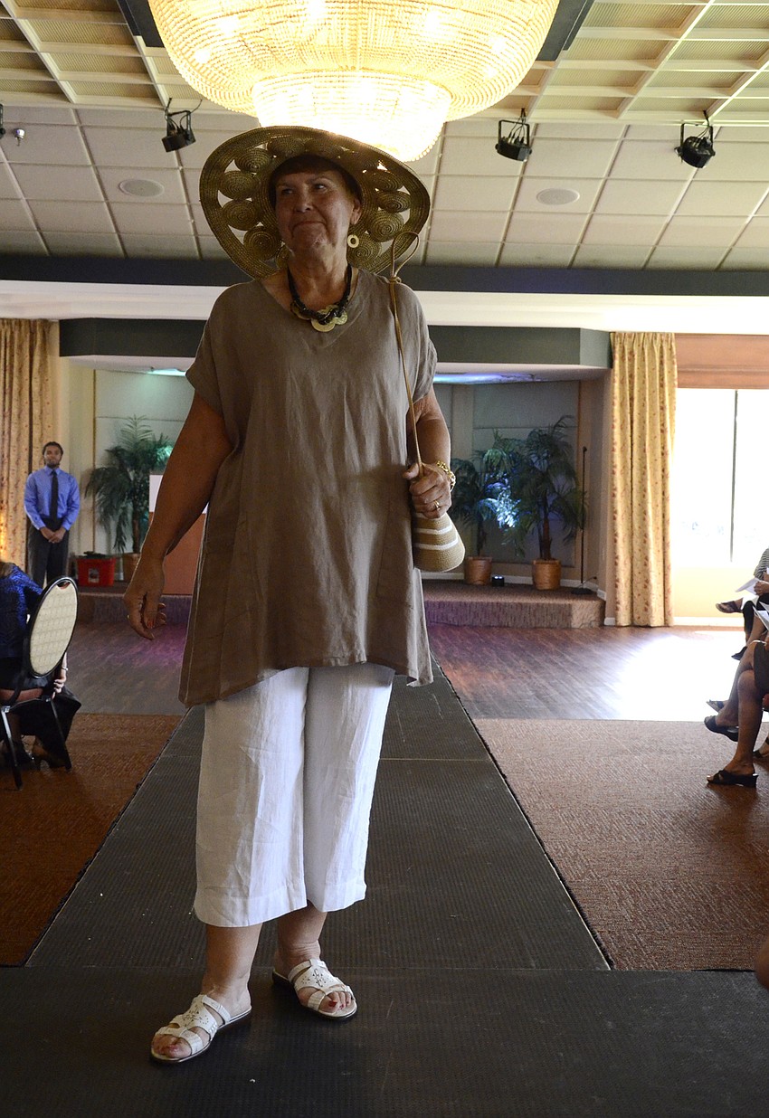 Sally Valenti wears a casual linen tunic from Match Point.