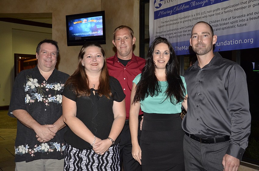 Ken Decker, Kati and Scott Sands, Michelle Odau and Gary Mort of NADCO Taples & Labels in Sarasota, a foundation supporter