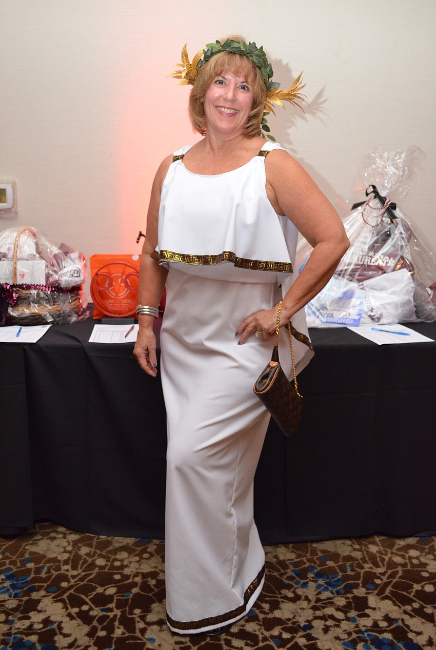 Cari Fallen downs a toga for the 