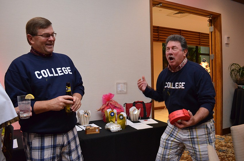 Howard Akey watches as Steve Martin does his best reenactment from 