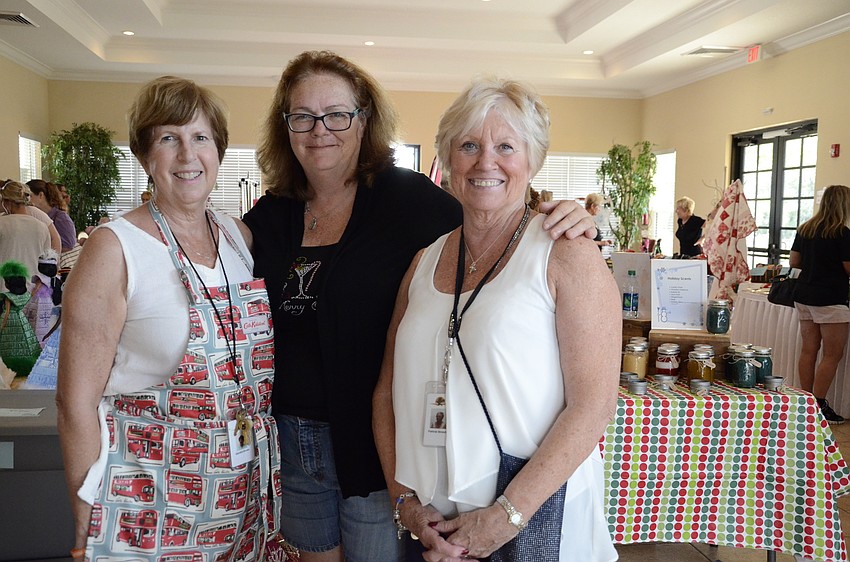 Sandy Druist, Debbie Romano and Pat Veraszto with the GreyHawk Landing events group