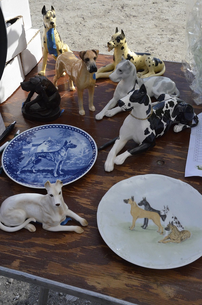 To raise funds, the nonprofit sold various silent auction and Great Dane themed trinkets.