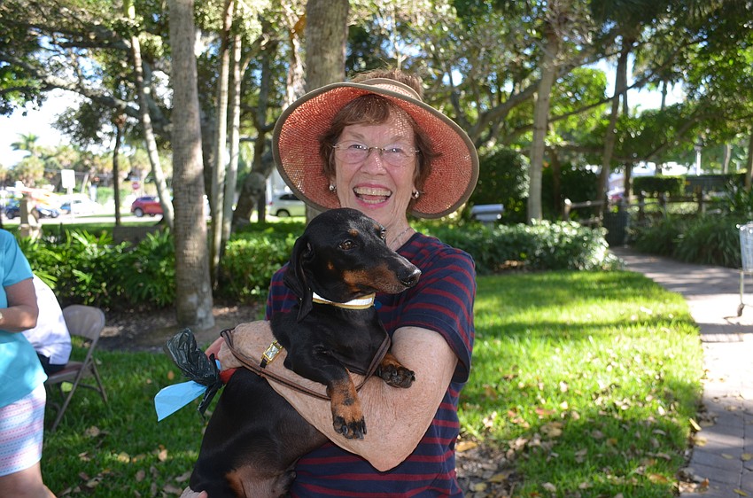 Shirley Zimmer with Fritzy, 7