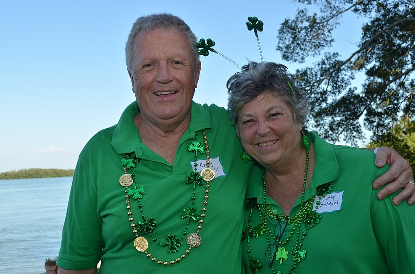 Craig and Cathy Meldahl hosted the party for Longbeach Villagers following the parade.
