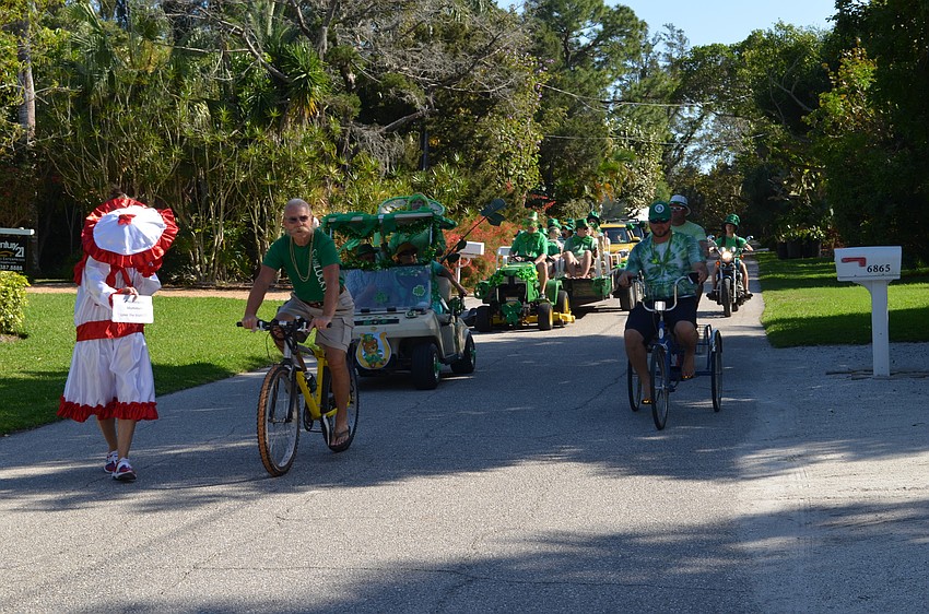 The Longbeach Village St. Patrick’s Day parade makes its way down Hughes Street.