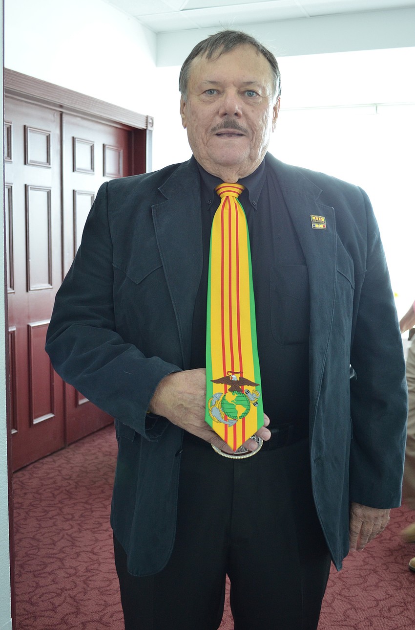Lou Mikos wore his tie especially for the occasion.