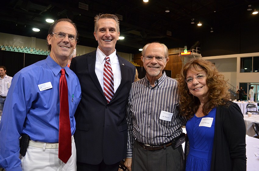 Terry McGannon, Peter Abbott, Joe and Linda Marconi
