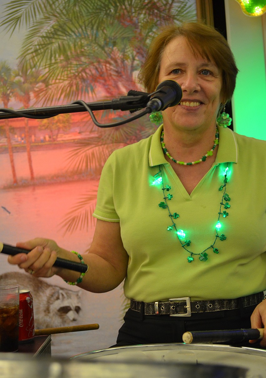 Majella Carroll played the drums during the party.