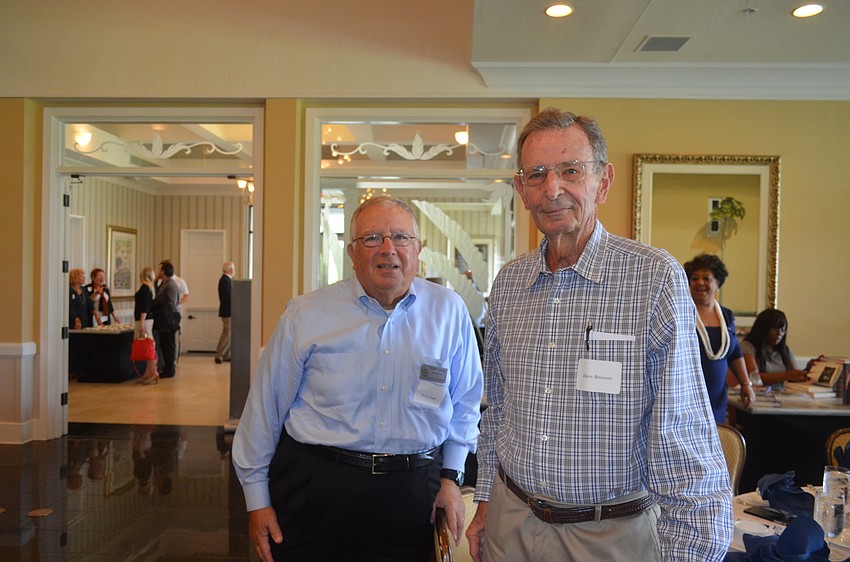 Town Commissioner Terry Gans and Dave Brenner