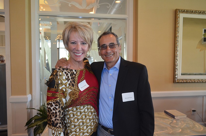 Democratic Club communications team Kim Lawrence and Howard Veit