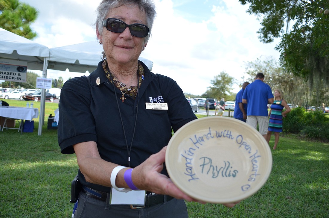 All Faiths Food Bank volunteer Phyllis Siskel.