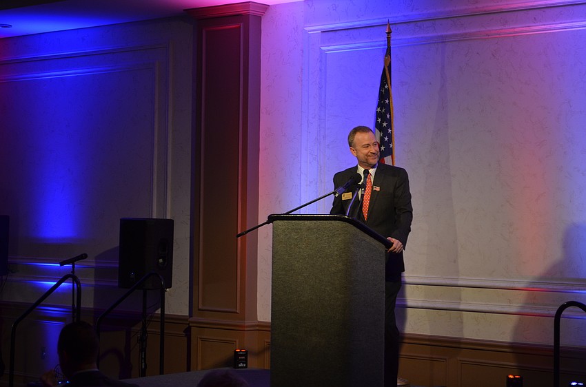 Jeffery Kin, artistic director of The Players Theatre, was master of ceremonies during the veteran event.