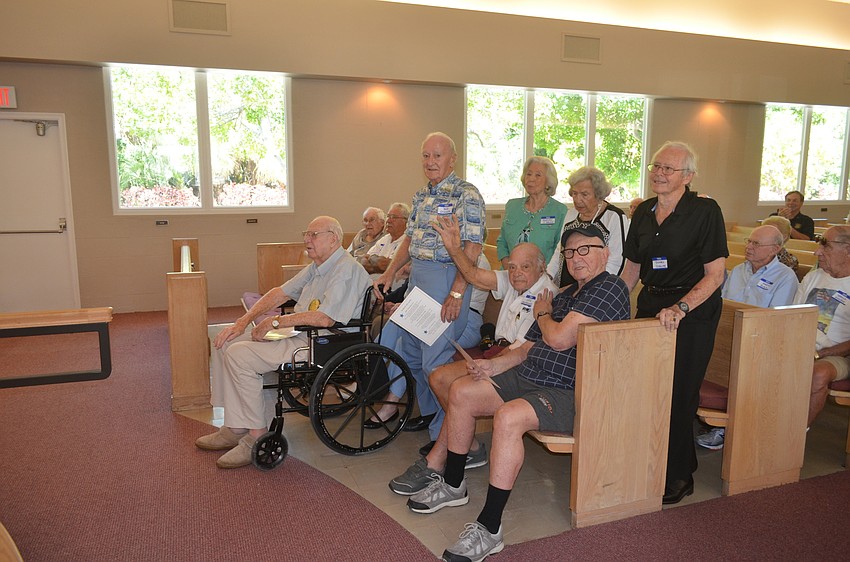 Lee Auslander, center, celebrated his 101st birthday last week.