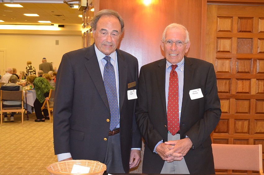 Men’s Club Co-President Bob Vigder and Treasurer Irwin Parmet