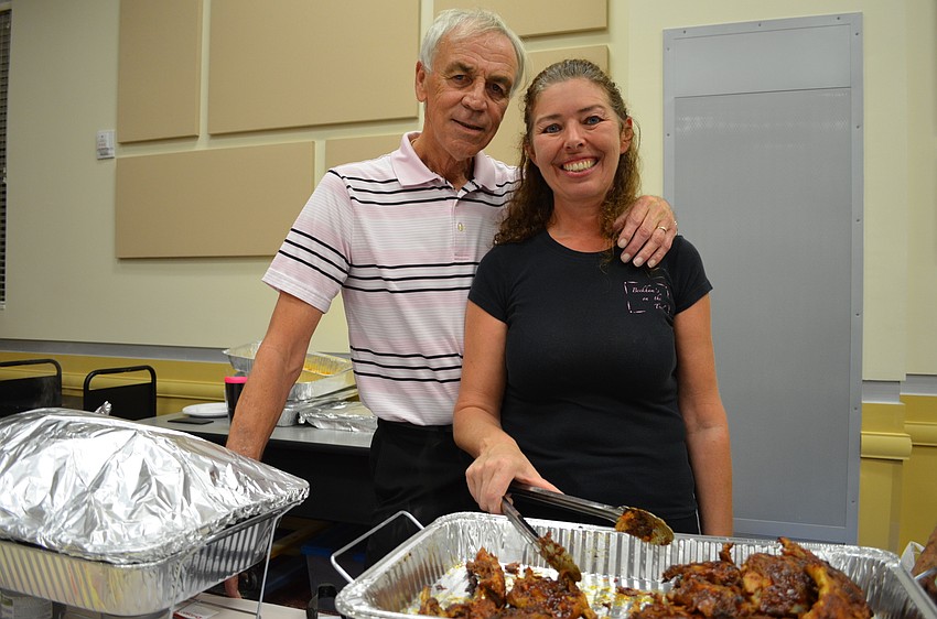 George Beckam and Annie Mallon of Beckams served up barbecued pork ribs.