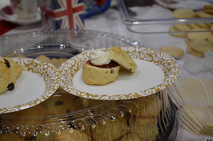 For dessert The British Corner Shop whipped up traditional English scones with a strawberry preserve and fresh cream.