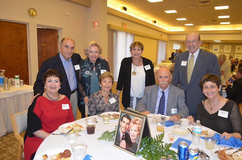 Carole and Sy Klionsky, Sandy Cutler-Cohen, Marilyn Shuman, Louise Solomon, Herb Waltzer, David Solomon and Miriam Waltzer