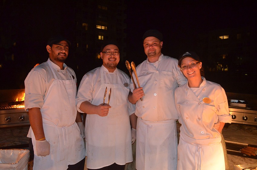 Vedant Rajepandhare, Richard Teav, Johnny Bontrager and Catherine McCurdy, Longboat Key Club chefs