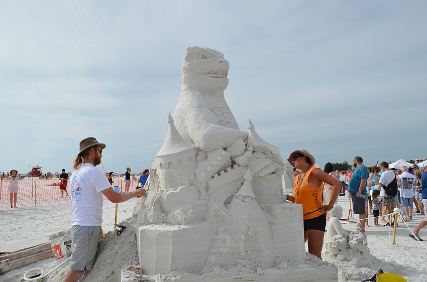 Abram Waterman and Morgan Rudluff work on plot 9.