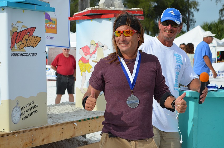 Damon Meri with his second place medal.