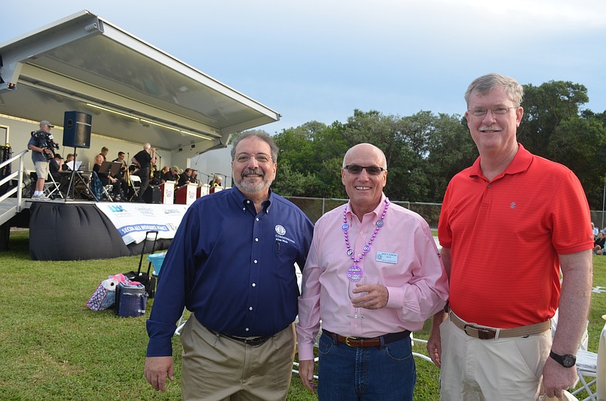 Sarasota County Commissioner Alan Maio, Longboat Key Mayor Jack Duncan and Steve Branham