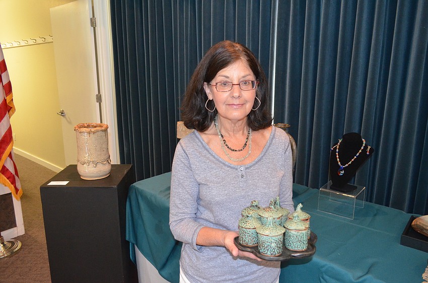 Janet Lipow with her “Hidden Treasures”