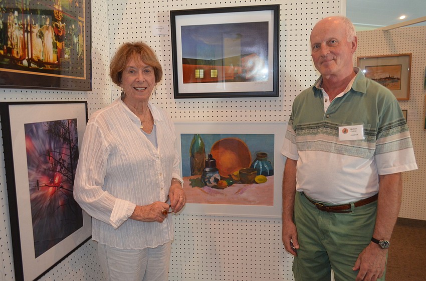 Sylvia Feinburg and Michael Prokop with Prokop’s “Table Talk”