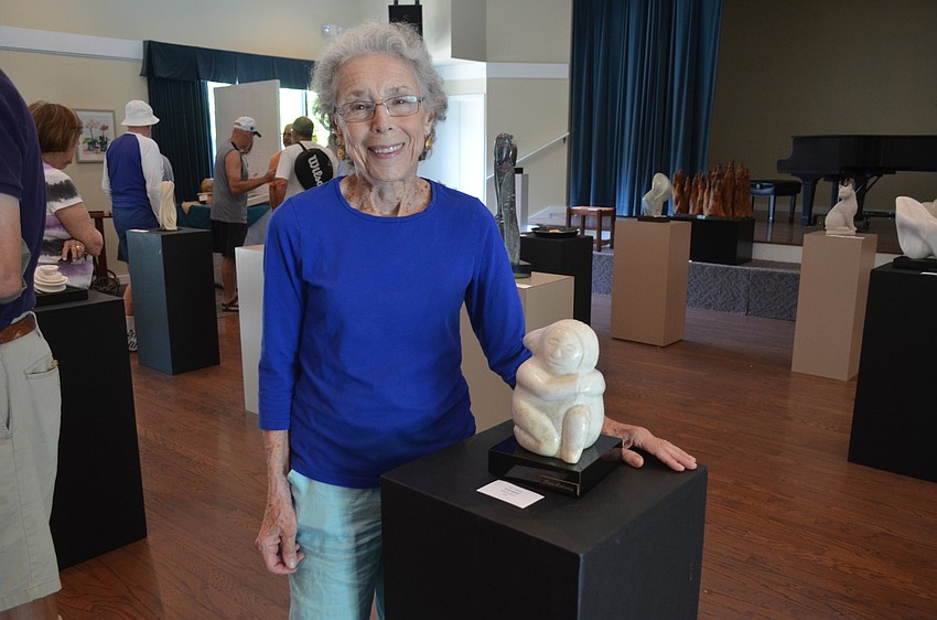 Ann Soloway with her “Contemplate”