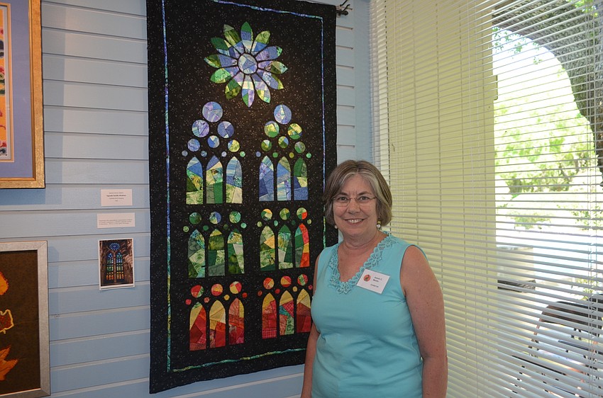 Jeanie Cannici Martin with her “Sagrada Familia Windows”