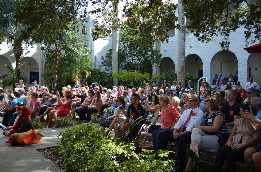 Parents and family members gathered in the courtyard of Southside Elementary Wednesday afternoon.