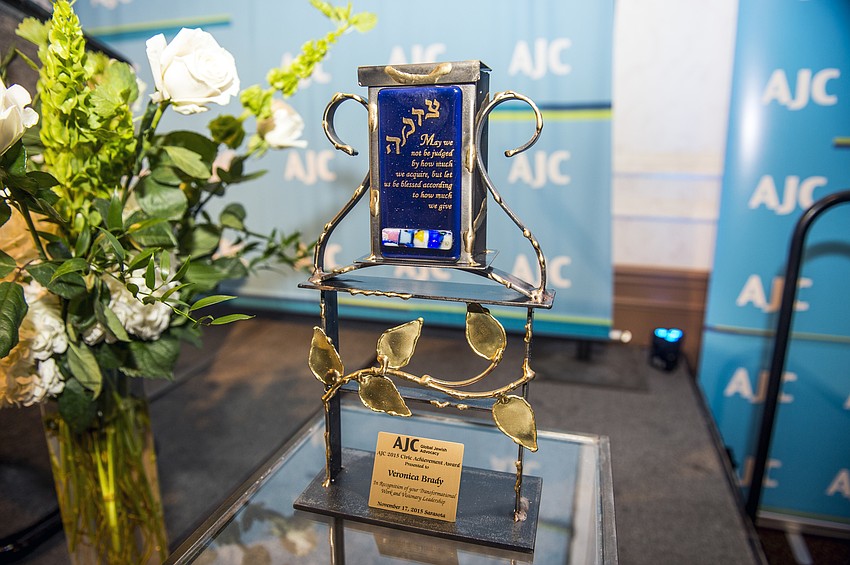 The AJC 2015 Civic Achievement Award, presented to Veronica Brady