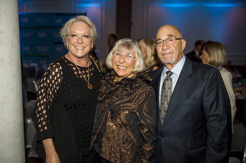 Sherry Koski with Gerri Aaron and Marv Albert