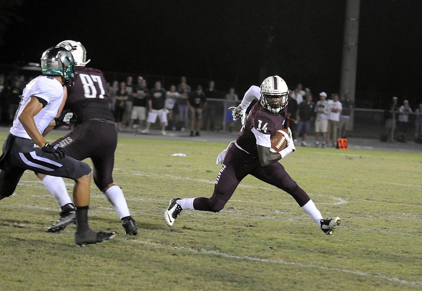 Braden River wide receiver Juwaan Jenkins caught three passes.