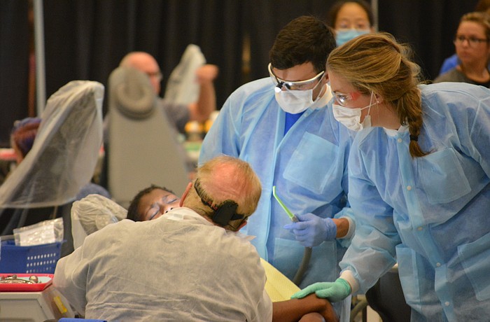 Dentists at the Remote Area Medical clinic worked quickly, usually turning over each patient in about 35 minutes.