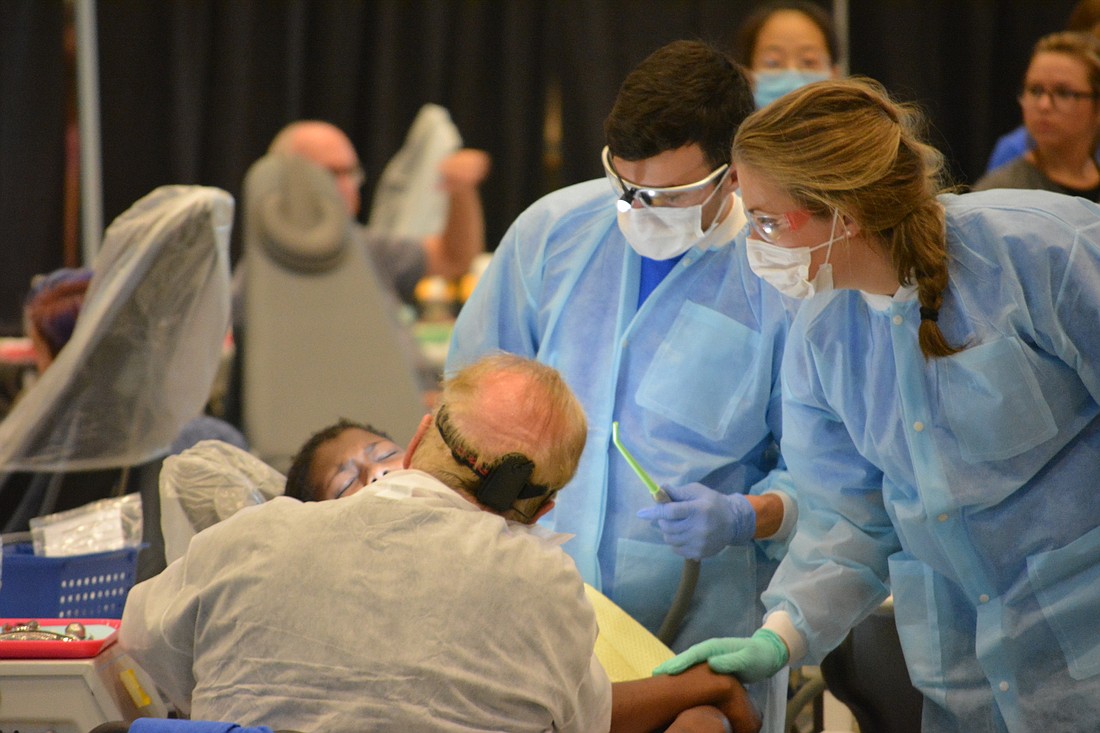 Dentists at the Remote Area Medical clinic worked quickly, usually turning over each patient in about 35 minutes.
