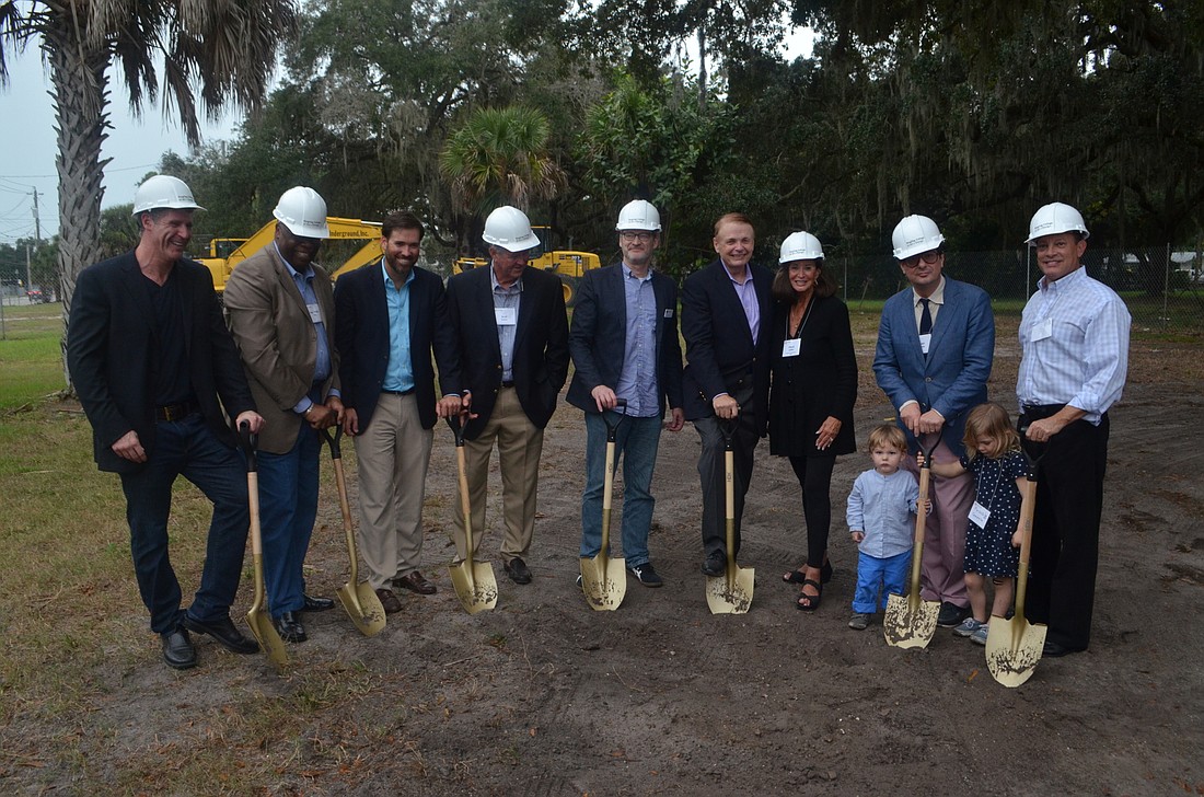 Ringling College fundraisers and supporters break ground on the city block on the intersection of Dr. Martin Luther King Way and Cocoanut Avenue.