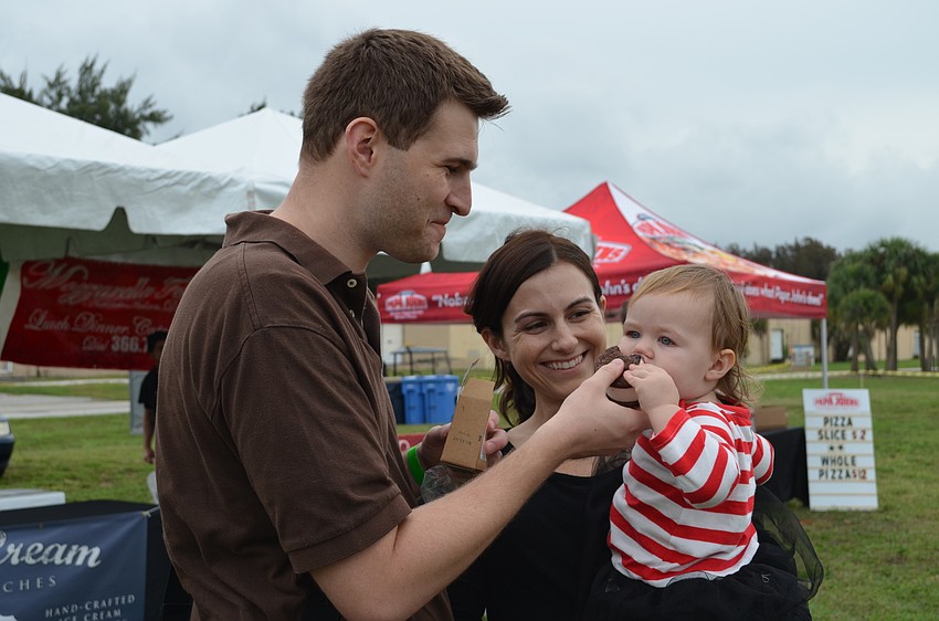 Adam and Rebecca Bragg with their daughter Claire
