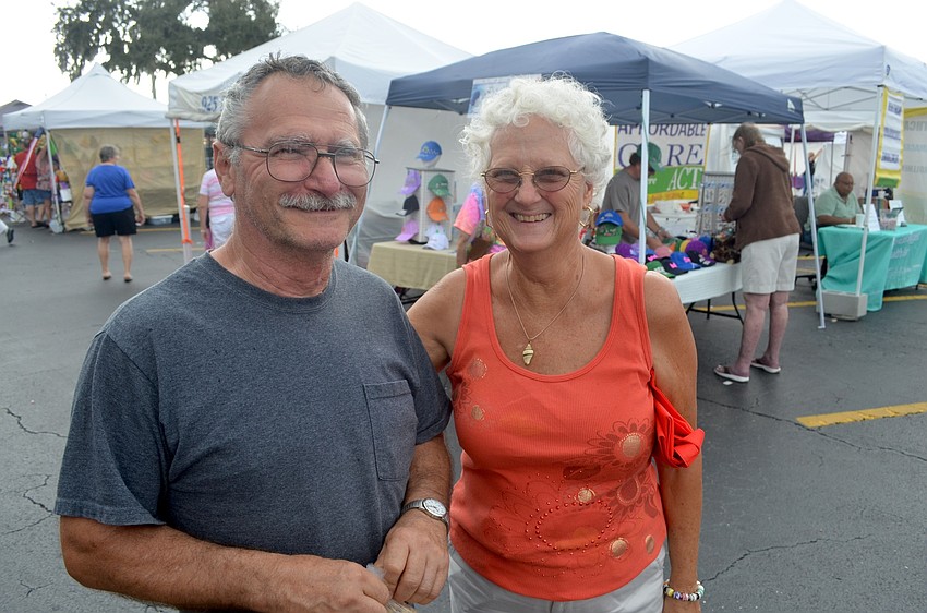 Norman Salwan, of Massachusetts, visits his friend Barbara Lord and attends the festival.