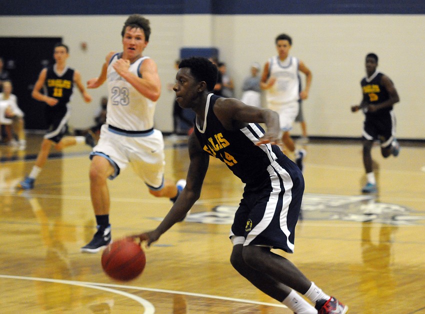 Sarasota Military Academy senior Isaiah Bryant 13 points.