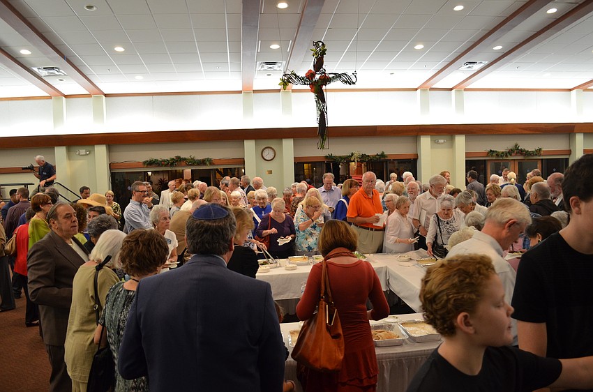 Guests were invited to mingle in the Fellowship Hall following the service.